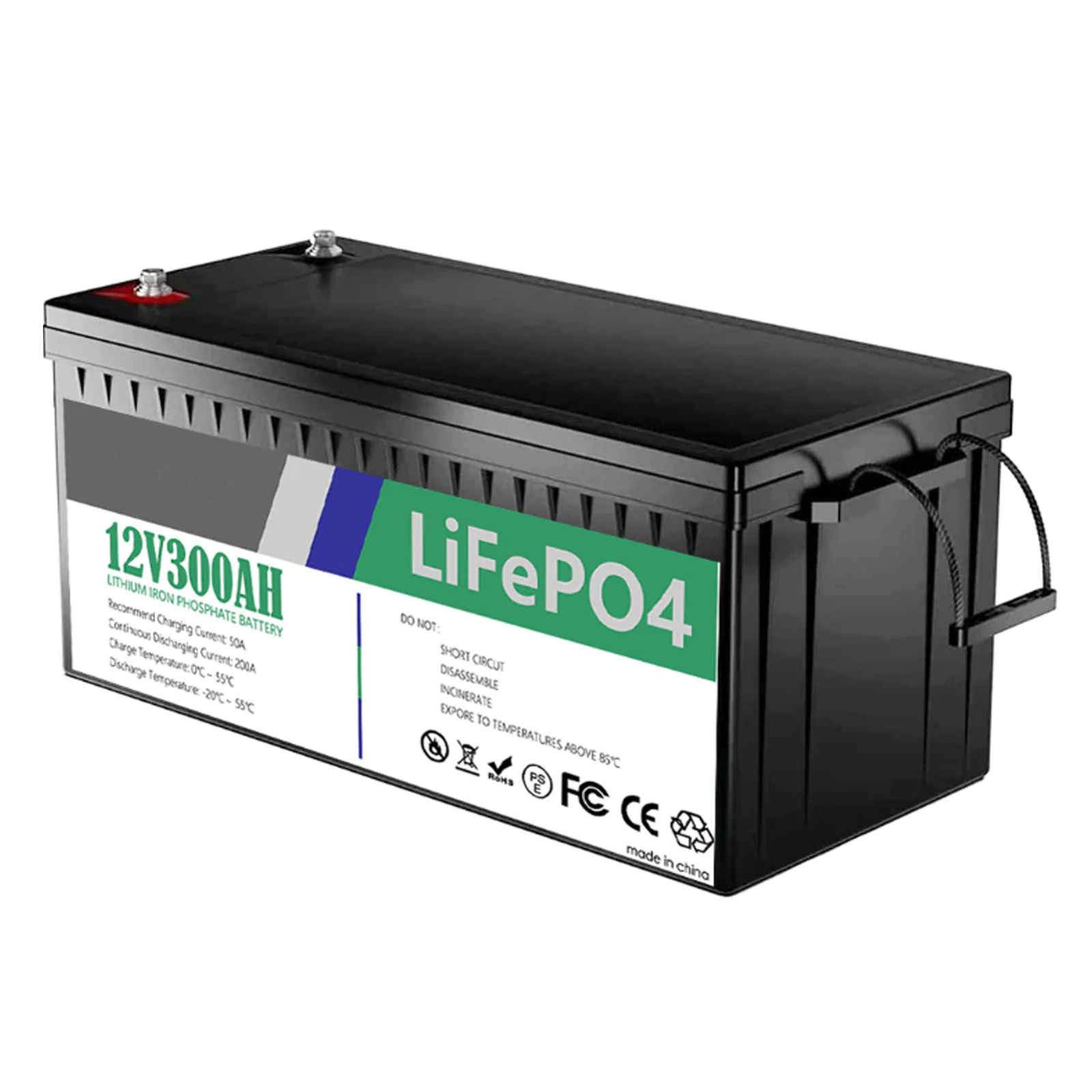 LiFePO4 Akku 12V 200Ah Lithium Batterie Solarspeicher Wohnmobil